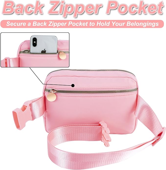 Uygafly Personalized Belt Bag for Women Girls - Fashion Mini Waist Packs with Adjustable Strap - Trendy Travel Fanny Pack Crossbody Bags with Initial Letter - Teen Gifts | Peach,J