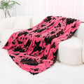 Hot Pink Throw Blanket for Couch & Bed - Twin Size Strawberry Pink Plush Blanket Lightweight Fuzzy Soft Fleece Bedding Decorative for Bedroom All Season 60x80 inches