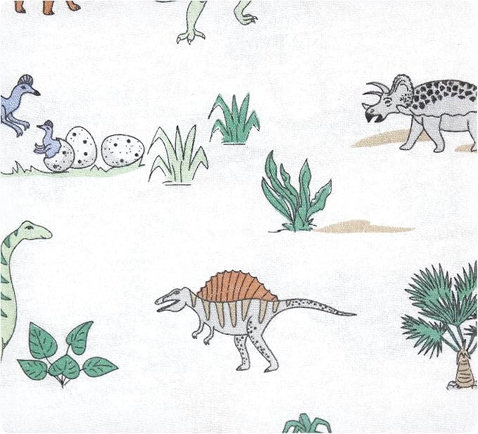 Hudson Baby Unisex Baby Cotton Flannel Receiving Blankets, Boy Dino World, One Size