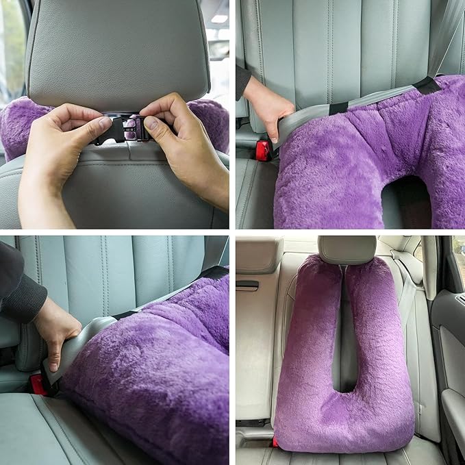 Atablyn Travel Pillows for Car Back Seat U Shaped Travel Pillow Cushion Car Pillow for Family Sleeping Airplane Adults and Children Head Neck and Body Support Long Distance Journey Accessories