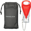 Portable Door Lock for Women & Travel Safety - Heavy Duty Portable Lock Perfect for AirBnb's, Hotels, Apartments, Hostels, Dormitories (Red, Single Hole)