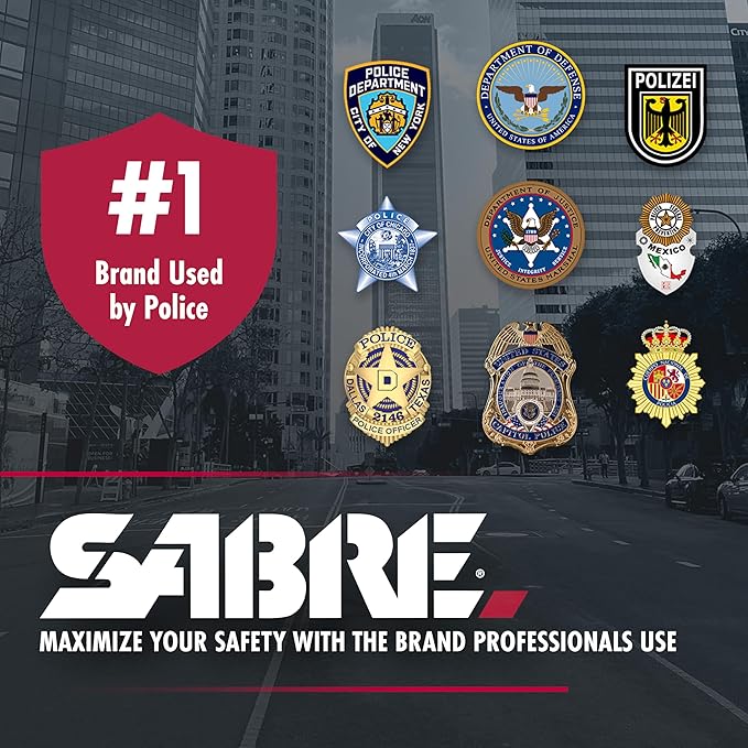 SABRE Personal Safety Kit with Pepper Spray and 2-in-1 Personal Alarm with LED Light, 0.54 fl oz, 25 Bursts,130dB Alarm, Audible Up to 1,250 Feet