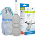 Brondell GoSpa Travel Bidet GS-70 – Portable Peri Bottle for Postpartum & Perineal Care, 400ml Handheld Bidet with Angled Nozzle, Collapsible Design, Nozzle Storage & Travel Bag, Fog