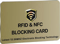 SaiTech IT RFID Blocking Card One Card Protects Entire Wallet Purse For Men & Women, NFC Contactless Bank Debit Credit Card Protector ID ATM Guard Card – Golden