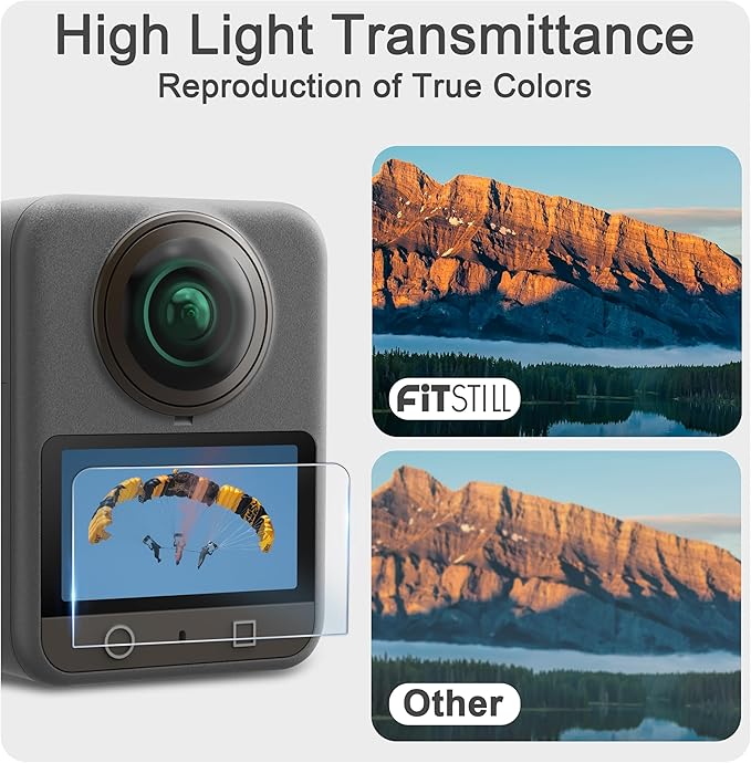 FiTSTILL Tempered Glass Screen Protector for DJI OSMO 360,Tempered Glass Screen Cover Ultra HD 9H Hardness,Scratch Resistant film OSMO360 Accessories kit