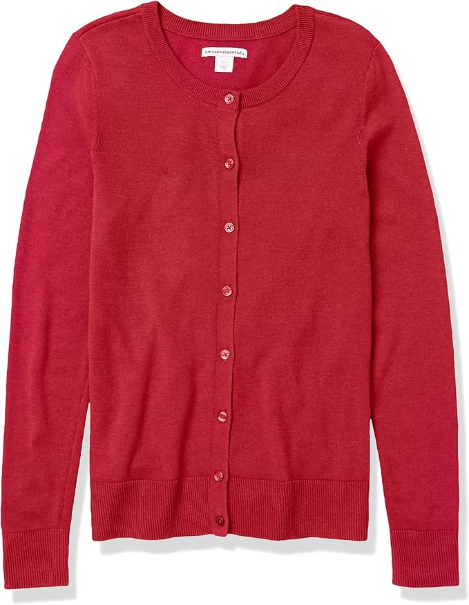 Amazon Essentials Women's Lightweight Crewneck Cardigan Sweater (Available in Plus Size)