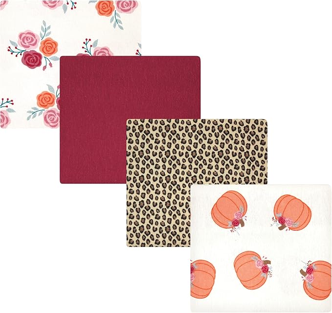 Hudson Baby Unisex Baby Cotton Flannel Receiving Blankets, Cutest Pumpkin, One Size