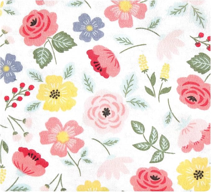 Hudson Baby Unisex Baby Cotton Flannel Receiving Blankets, Modern Botanical, One Size