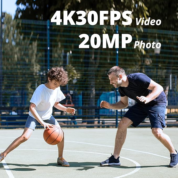AKASO Brave 4 Pro 4K30FPS Action Camera - 131ft Underwater Camcorder Waterproof Camera with Touch Screen Advanced Electronic Image Stabilization Remote Control 5X Zoom Mini Sport Camera
