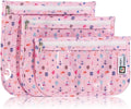 HIONXMGA TSA Approved Toiletry Bag, Set of 3 Clear Travel Toiletry Bag Quart Size Zipper Travel Pouch, Waterproof Makeup Cosmetic Bag for Women Men Kids Toiletries Carry on, Sailing