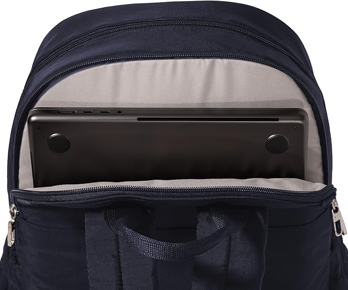 Baggallini Securtex Anti-Theft Laptop Backpack, French Navy