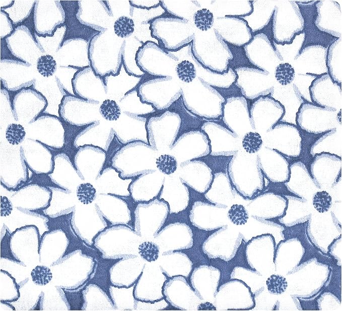 Hudson Baby Unisex Baby Cotton Flannel Receiving Blankets 4-Pack, Blue Cosmos, One Size