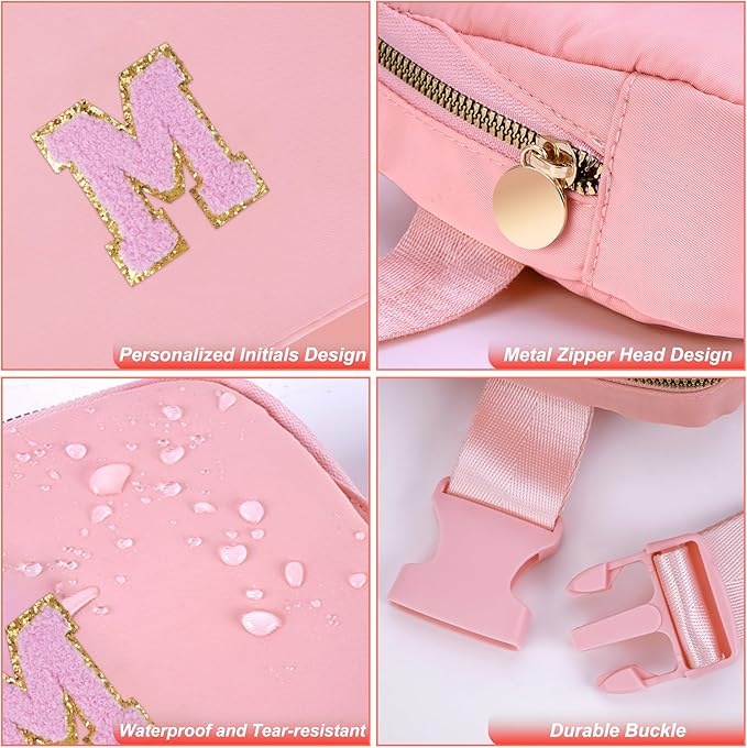 Uygafly Dance Recital Gifts - Dance Bag for Teens & Kids - Belt Bag Crossbody Bags - Small Waist Packs - Fanny Pack Birthday Gifts | Peach