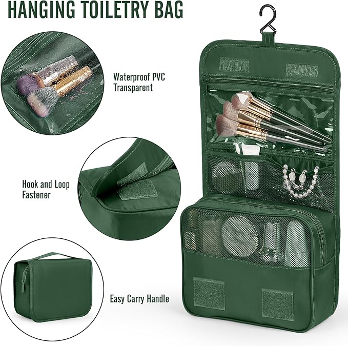 Veken 10 Set Packing Cubes for Travel Essentials, Suitcase Organizer Bags in 4 Sizes, Carry-On Luggage Accessories with Large Laundry Bag & Passport Holder, Must-Have for Airplane, Road Trip & Camping