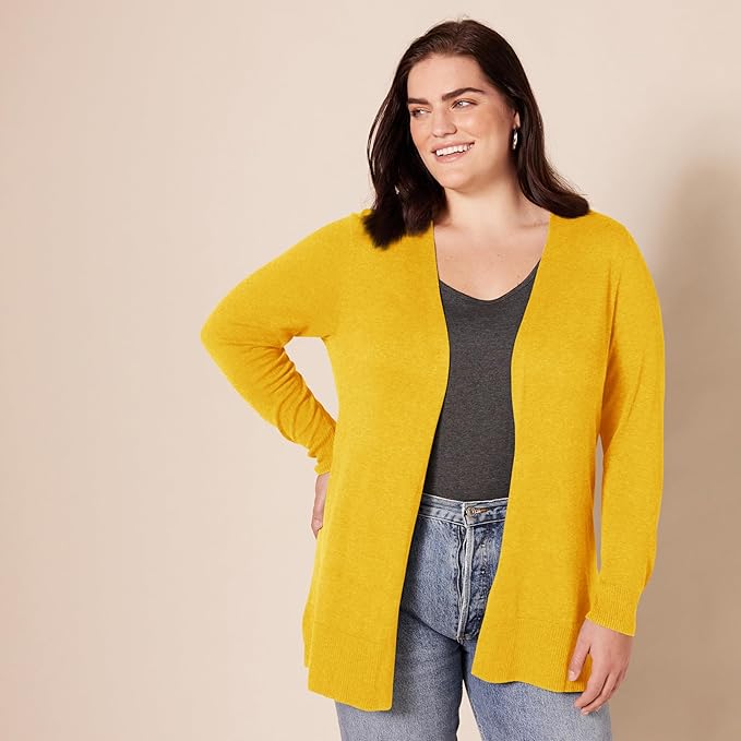 Amazon Essentials Women's Lightweight Long Sleeve Open-Front Cardigan Sweater (Available in Plus Size)