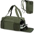 Gym Bag for Men with Shoes Compartment and Wet Pocket Convertible Duffle Bag and Gym Backpack Waterproof Sports Bags for Men with 2 Bottle Holders Weekender Overnight Bag-Dark Green