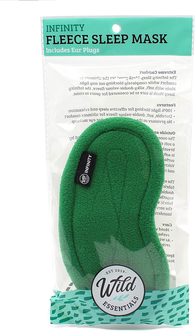 Wild Essentials Infinity Fleece Luxury Sleep Mask - Green Goddess