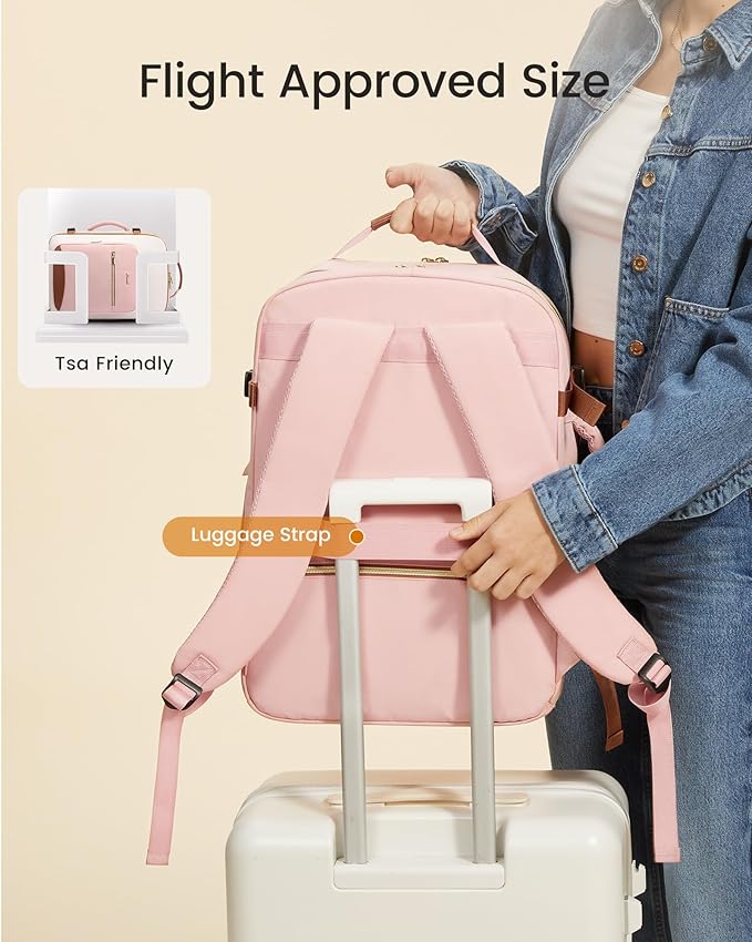 LOVEVOOK 50L Large Travel Backpack for Women, Carry on Backpack Airline Approved, Waterproof Travel Essentials fits 18" Laptop, TSA Personal Item Travels Bag Sports Backpack with 3 Packing Cubes