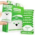 Impossibly Compact Travel Antibacterial Wipes Hand Sanitizer - 99.5% Water and Aloe - Safe for Sensitive Skin & Hypoallergenic Hand Wipes - Travel Essentials For Adults & Kids, 30 Pack Total 180 Wipe