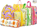 6 Pcs Compression Packing Cubes, Packing Cubes for Travel, Waterproof Luggage Organizer Bags Set, Cute Packaging Cubes for Women Kids Backpack Carry-Ons