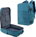 Carrywell (Not Made In China) Travel Backpack Airline Approved, Carry-On Underseat, Holds 15.6 or 16 Inch Laptop, Personal Item Bag with Shoe Compartment For Men Women, Peacock Blue 30l