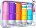 Tocelffe 19 pack Travel Bottles for Toiletries,TSA Approved Silicone Travel Containers for Toiletries,Leak Proof 3oz Refillable Liqus Shampoo And Conditioner Travel Essentials toiletr