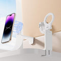 PROfezzion Magnetic Airplane Phone Holder for MagSafe iPhone 17, 16, 15, 14, 13, 12 & All Phones, Handsfree Plane Phone Mount for Seat Tray Table, Travel Essentials Must Have Accessories for Flying