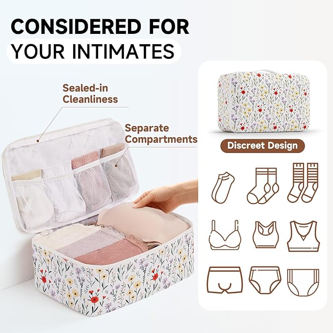 11 Set Packing Cubes for Travel, Gifts for Women Mom Kids, TSA Approved Bags for Makeup, Cosmetic, Toiletry, Suitcase Organizers for Checked Luggage,Cruise Essentials,Airplane Accessories,White Floral