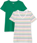 Amazon Essentials Women's Regular-Fit Short-Sleeve T-Shirt (Crewneck and V-Neck Options), Multipacks