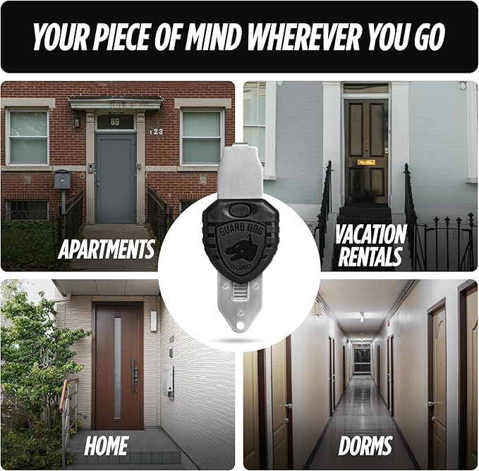 Guard Dog Security Blocklock Portable Door Lock, Hotel Door Locks for Travelers Security, Tough, Durable, Apartment Door Security, Home Security, Travel Essentials, Easy to Use