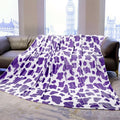 Purple Fleece Blanket Queen/Full Size, Extra Large Cozy Soft Lavender Bed Throw Blankets for Bedroom Livingroom 90x90inch
