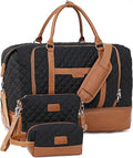Weekender Bag, Large Travel Duffel Bag for Women, Carry on Overnight Bag with Shoe Compartment and Toiletry Bags