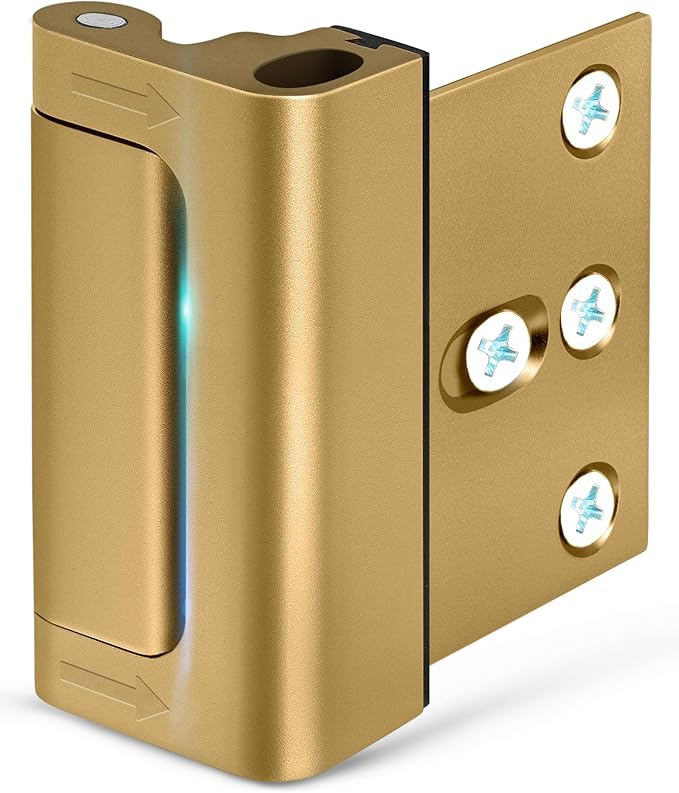 Home Security Door Reinforcement Lock – Heavy-Duty Metal Door Lock for Front Door, Childproof Safety Latch for Kids Safety, Extra Flip Top Lock Withstands 800 lbs, Interior Deadbolt Guard Home Safety