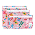 Bumkins Travel Bag, Toiletry, TSA Approved Pouch, Zip Bag, Quart Size Airline Compliant, Clear-Sided, Baby Diaper Bag Organization, Makeup, Accessories, CarryOn Packing, Set of 3 Sizes, Cowgirl Boots