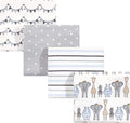 Hudson Baby Unisex Baby Cotton Flannel Receiving Blankets, Royal Safari, One Size