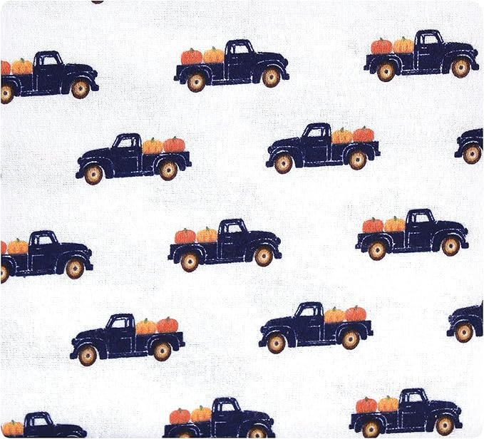 Hudson Baby Unisex Baby Cotton Flannel Receiving Blankets, Pumpkin, One Size