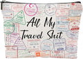 ZUYUROU Travel Airplane Essentials Cosmetic Bag for Packing and Luggage Organizer Gift Flight Attendant Travel Agent Lovers Gift Traveler Toilerty Bag