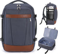 ECOHUB 17" Travel Backpack for Men United Airlines Personal Item Travel Bag TSA Friendly Business Computer Bag with USB Charging Port & Wet Compartment,Grey