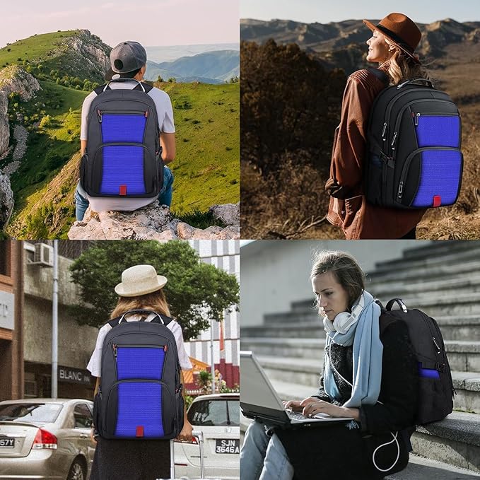 ANTERK Travel Laptop Backpack, 18.4 Inch Laptop Backpacks for Men Women, 55L Anti Theft Water Resistant College Bussiness TSA Airline Approved Work Computer Backpack, Dark Blue