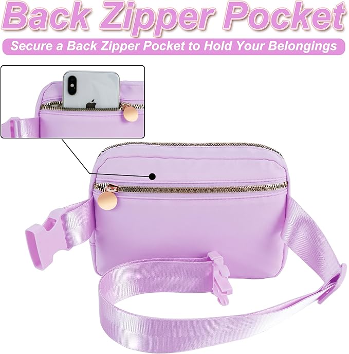 Uygafly Birthday Gifts for 6 7 8 9 10 11 12 13 Year Old Girls,Fanny Pack Belt Bag Crossbody Bags for Women Girls Kids,Fashion Waist Packs Cute Teen Trendy Stuff Travel Essentials | Lavender,R