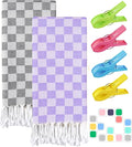 2 Packs Turkish Beach towel Blanket Bath Pool Towels Float Trip Essentials Water Park Accessories Boat Stuff Kayak Supplies Swim Must Have Lake Day Necessities River Gadget Jetski Gift Camping Things