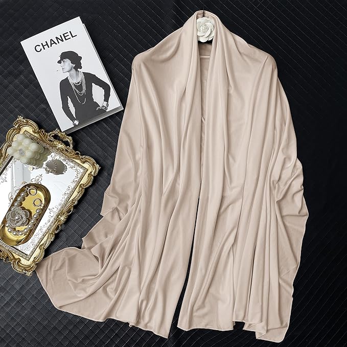 VENVSBEE Shawl Wraps for Women - Soft Silky Lightweight Travel Scarf and Airplane Essentials Accessory