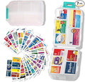 iouwei Large Pill Organizer with Medicine Labels - 7 Day Travel Daily Container, Mini Medication Storage Case (White, 161 Labels)