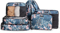 Jadyn Packing Cubes for Travel, 6-Piece Large Packing Cube Organizer Set for Suitcase, Duffel Bag, Luggage, Multiple Sizes Travel Essentials (Navy Floral)