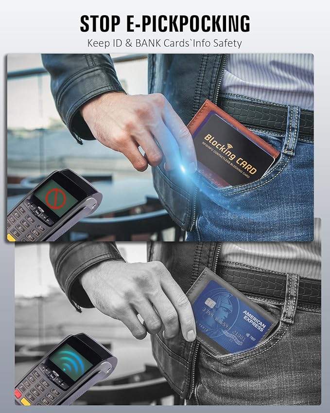 Schembo RFID Blocking Card,Contactless NFC Debit Credit Card Passport Protector, One Card Protects Entire Wallet/Purse for Men & Women, Smart Slim Design Perfectly Fits in Wallet/Purse (4Pack Black)
