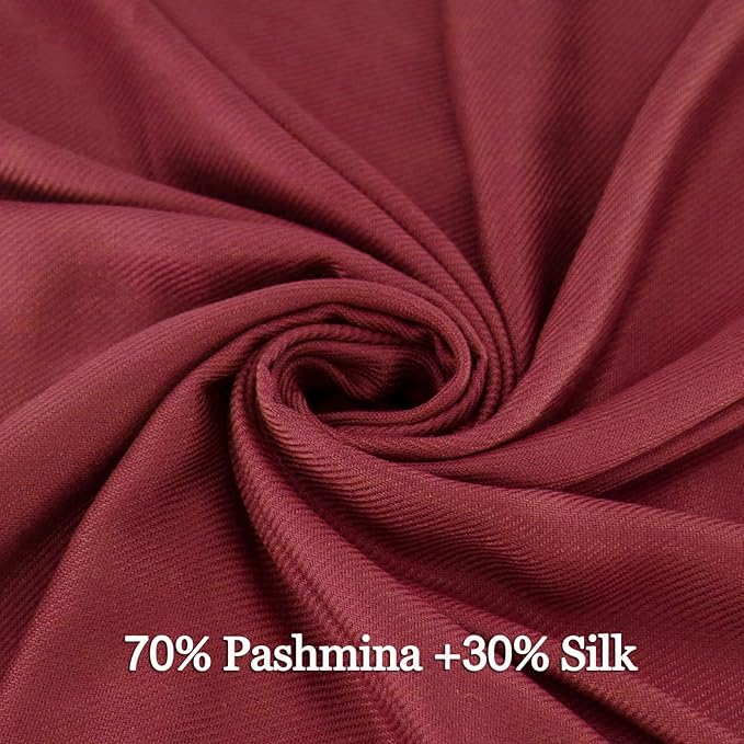 Soft Silky Pashmina Shawl Wraps Solid Colors Scarf for Wedding Evening Dresses