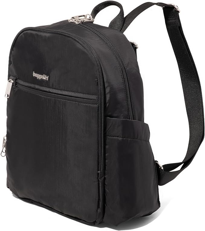 Securtex Anti-Theft Getaway Backpack - 9.4"x13"x5" Travel Safe Bag w/Locking Zippers, Slash-Resistant, RFID