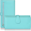 Real Leather Women Wallet Leather with RFID Blocking -Trifold Card Holder Designer Ladies Clutch with ID Window Wallets