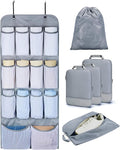 BAGSMART Hanging Compression Packing Cubes for Closet Organizers And Storage, 6 Set Suitcase Organizer Bags Set, Cruise Travel Essentials for Women | Hanging, Compression, Packing Cubes, for Women