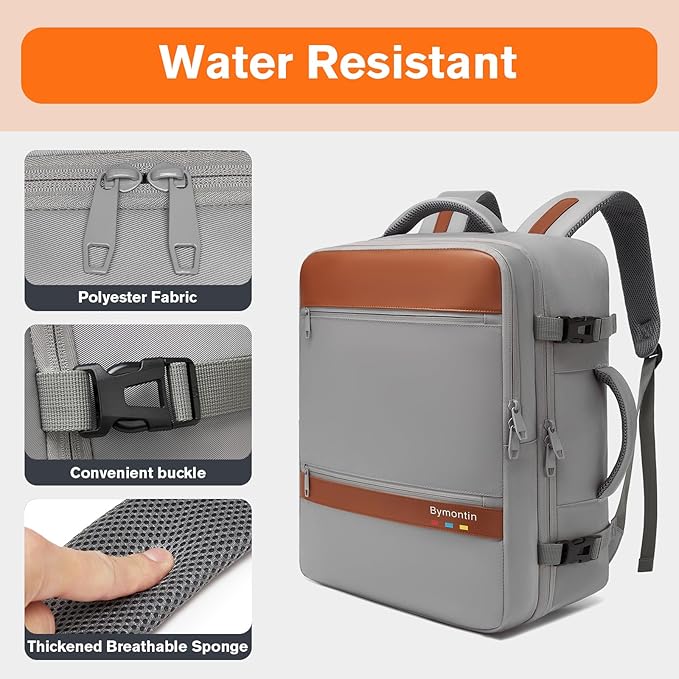 Smart Suitcase-style Laptop Backpack, 25L / 35L Practical Travel Bag for Work, Leisure & Flight, Luggage-Style Commuter Pack (Gray, 25L)